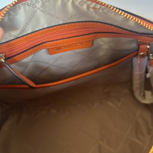 Michael Kors Bedford Legacy Brandy Leather Dome Satchel Crossbody Bag - Picture 9 of 11